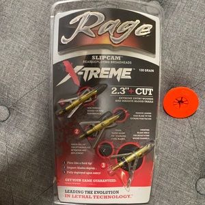 Rage archery broadheads.